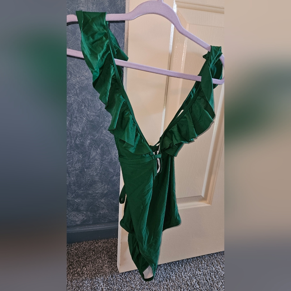 Green swimsuit